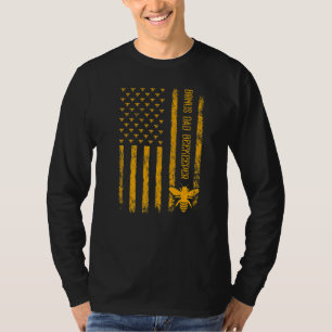 Herren Vintage Amerikanische Flagge Bonus Papa Imk T-Shirt
