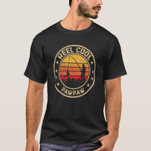 Herren Vintage Angel Fisch Lustig Papa Fischerei L T-Shirt