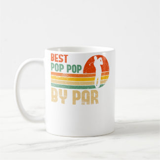 Herren Vintage Best Pop Pop By Par  Lustiger Golf  Kaffeetasse