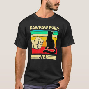 Herren Vintage Beste Katze Pawpaw Ever Beule Fit T-Shirt