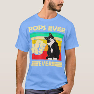 Herren Vintage Beste Katze Pops Ever Bump Fit Lust T-Shirt