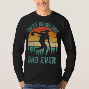 Herren Vintage Bester Bowling-Vater Aller Zeiten V T-Shirt