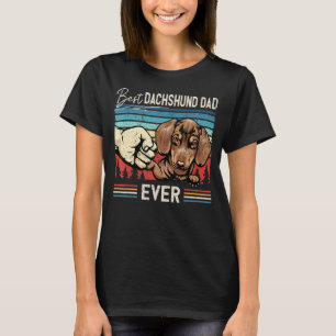 Herren Vintage Bester Dachshund-Vater Hund   Für V T-Shirt