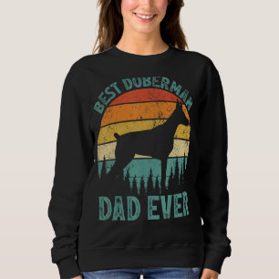 Herren Vintage Bester Dobermann Dad Ever Vatertag Sweatshirt
