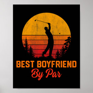 Herren Vintage Bester Freund By Par Golf Freund Poster