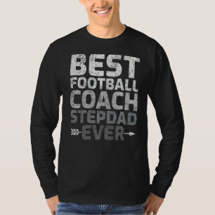 Herren Vintage Bester Fußballtrainer Stiefvater je T-Shirt