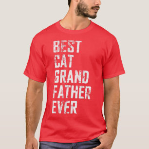Herren Vintage Bester Katze Großvater jemals Lusti T-Shirt