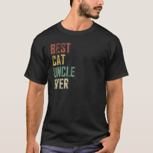 Herren Vintage Bester Katze Onkel Aller Tag Des Va T-Shirt