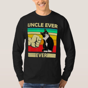 Herren Vintage Bester Katze Onkel jemals Stoß Fit T-Shirt