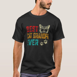 Herren Vintage Bester Katze Opa jemals Familie Hau T-Shirt
