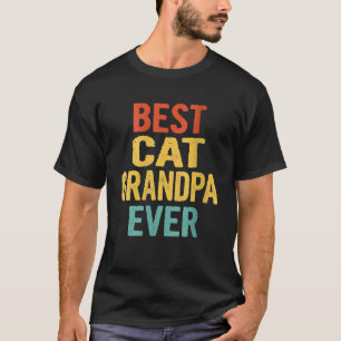 Herren Vintage Bester Katze Opa jemals Retro Gebur T-Shirt