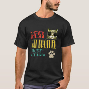 Herren Vintage Bester Katzenbruder Aller Bruder Lu T-Shirt