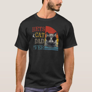 Herren Vintage Bester Katzenvater überhaupt Katz T-Shirt