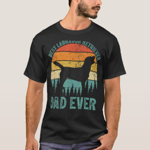 Herren Vintage Bester Labrador Retriever Dad Ever T-Shirt