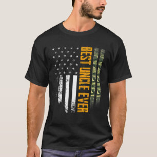 Herren Vintage Bester Onkel überhaupt Camo Amerika T-Shirt