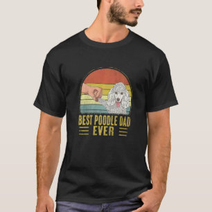 Herren Vintage Bester Pudel Papa Aller Zeiten Pude T-Shirt
