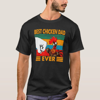 Herren Vintage Bestes Huhn Dad jemals T-Shirt