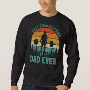 Herren Vintage Bestes Krafttraining Dad Ever Vater Sweatshirt
