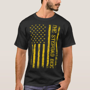 Herren Vintage Biene Amerikanische Flagge The Stie T-Shirt