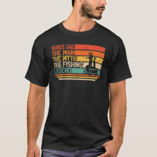 Herren Vintage Bonus Papa Der Mann Mythos Angelleg T-Shirt