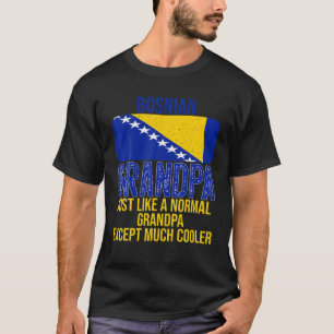 Herren Vintage Bosnischer Opa Bosnien-Flagge Für V T-Shirt