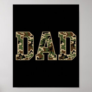 Herren Vintage Camo Entenjagd Papa Alter Camo Dad Poster