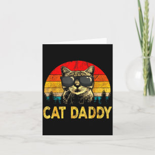 Herren Vintage Cat Daddy Lustiges Katzenliebhaber- Karte