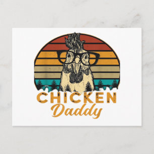 Herren Vintage Chicken Daddy Chicken Vater Vater F Feiertagspostkarte