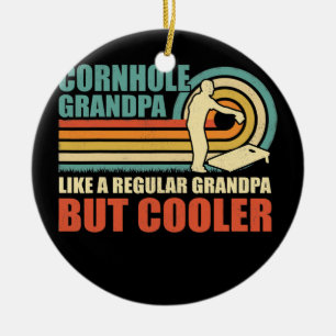 Herren Vintage Cornhole Opa wie ein regulärer Keramik Ornament
