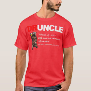 Herren Vintage Druncle Bear Funkle Bier Lustiges T T-Shirt