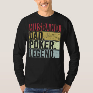Herren Vintage Ehemann Papa Poker Legende für den T-Shirt