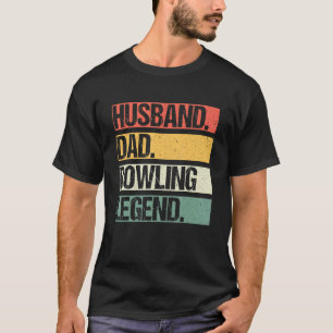 Herren Vintage Ehemann Vater Bowling Spieler Legen T-Shirt