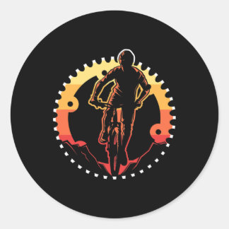 Herren Vintage-Fahrradgetriebe MTB-Mountainbiking- Runder Aufkleber
