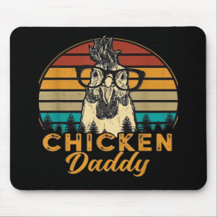 Herren Vintage Huhn Daddy Huhn Vater Vater Bauernh Mousepad