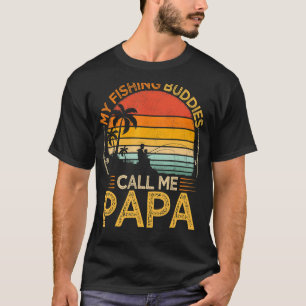 Herren Vintage Meine Angelfreunde nennen Papa Ange T-Shirt