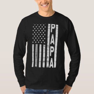 Herren Vintage Merica Amerikanische Flagge Papa Fü T-Shirt