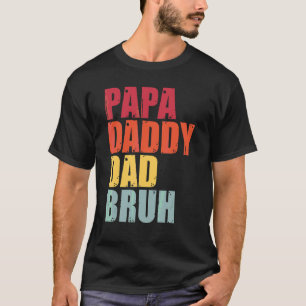 Herren Vintage Papa Daddy Dad Bruh Neuer Vater Leb T-Shirt