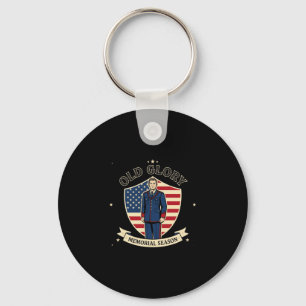 Herren Vintage Patriotisches Gedenkdesign Schlüsselanhänger