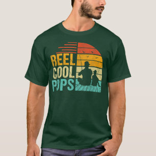 Herren Vintage Reel Cool Pops Angeln Papa Opa Lust T-Shirt