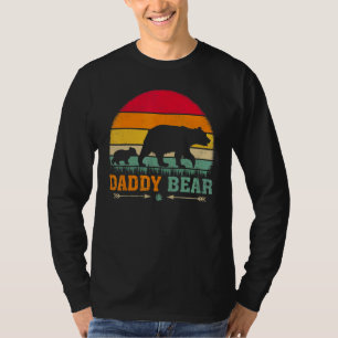 Herren Vintage Retro Bär Tier Papa Bär Vater T-Shirt