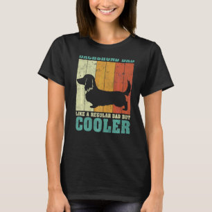 Herren Vintage Retro Dachshund Papa wie ein normal T-Shirt