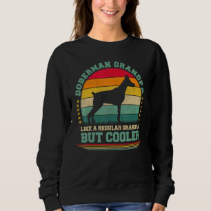Herren Vintage Retro Hund Dobermann Opa Vatertag Sweatshirt