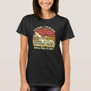 Herren Vintage Retro Kamel Abschleppen Gut Ziehen T-Shirt