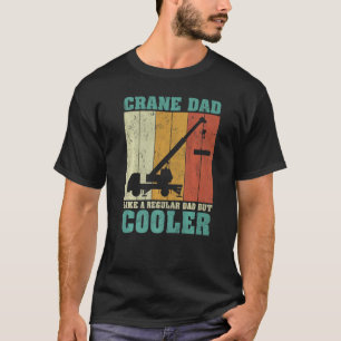 Herren Vintage Retro Kran Papa wie ein normaler Pa T-Shirt
