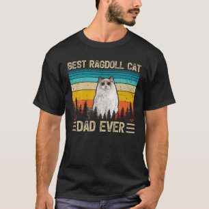 Herren Vintage Retro Lustig Bester Ragdoll-Katzend T-Shirt