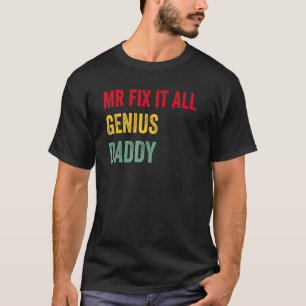 Herren Vintage Retro Mr Fix It All Genialer Papa F T-Shirt