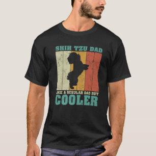 Herren Vintage Retro Shih Tzu Papa wie ein normale T-Shirt