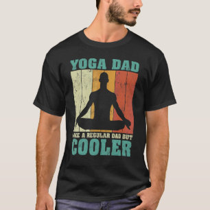 Herren Vintage Retro Yoga Papa wie ein normaler Pa T-Shirt