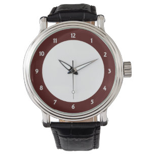 Herren Vintage Schwarz Lederarmbanduhr WH-Red Armbanduhr
