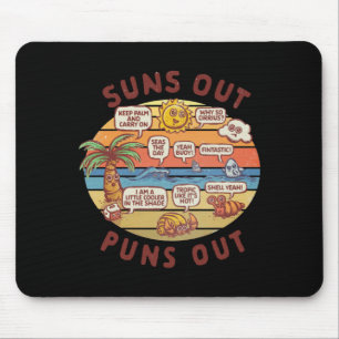 Herren Vintage Sommer Liebhaber Zitat Sonnen raus Mousepad